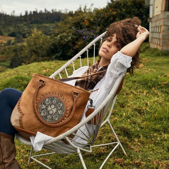 VINTAGE COTTEGECORE LEATHER & HAIRON BAG Myra Bag - Picture 2 of 7